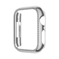 Θήκη Προστασία Luxury Diamond PC Sonique για Apple Watch 7/8/9 45mm Ασημί