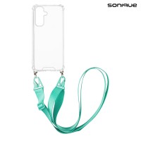 Θήκη Σιλικόνης με Strap Sonique Armor Clear Samsung Galaxy A17 4G / Galaxy A17 5G Γαλάζιο