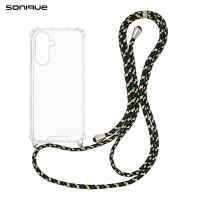 Θήκη Σιλικόνης με Κορδόνι Sonique Armor Clear Samsung Galaxy S25 FE Rainbow Πράσινο