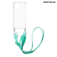 Θήκη Σιλικόνης με Strap Sonique Armor Clear Motorola Edge 40 5G Γαλάζιο
