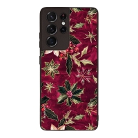 Θήκη Sonique Christmas Series για Samsung Galaxy S21 Ultra Wine Bloom