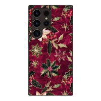 Θήκη Sonique Christmas Series για Samsung Galaxy S24 Ultra Wine Bloom