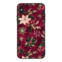 Θήκη Sonique Christmas Series για Apple iPhone XS MAX Wine Bloom
