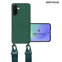 Θήκη Σιλικόνης με Strap CarryHang Sonique Samsung Galaxy A36 5G Πράσινο Σκούρο