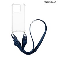 Θήκη Σιλικόνης με Strap Sonique Armor Clear Honor 400 Lite 5G Μπλε Σκούρο