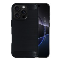 Θήκη Σιλικόνης Sonique Carbon Brushed Apple iPhone 16 Pro Μαύρο