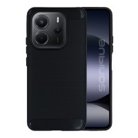 Θήκη Σιλικόνης Sonique Carbon Brushed Xiaomi Redmi Note 14 4G (164.84mm) Μαύρο