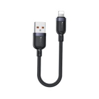 Καλώδιο Yesido CA131L Braided USB-A σε Lightning 12W 0.3m Μαύρο