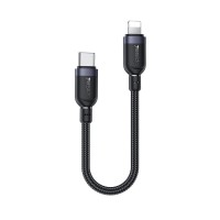 Καλώδιο Yesido CA187 Braided Type-C σε Lightning 27W 0.3m Μαύρο