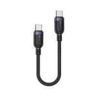 Καλώδιο Yesido CA188 Braided Type-C σε Type-C 60W 0.3m Μαύρο