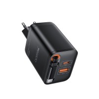 Φορτιστής Yesido YC99 40W USB-A και USB-C με ενσωματωμένο καλώδιο Type-C Μαύρο