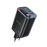 Φορτιστής Yesido YC100 67W USB-A και USB-C με ενσωματωμένο καλώδιο Type-C Μαύρο