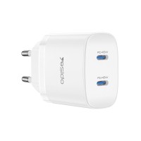 Φορτιστής Yesido YC109 45W 2xType-C και Καλώδιο Type-C PD Λευκό