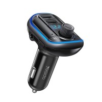 FM Transmitter Yesido Y44 Bluetooth με Φορτιστή Αυτοκινήτου 2xUSB-A Μαύρο