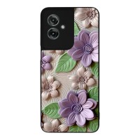 Θήκη Sonique 3D Flower Series για Motorola Moto G55 5G Βιολετί