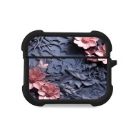 Θήκη Σιλικόνης Sonique 3D Flower Series για AirPods Pro 3 Ροζ 02