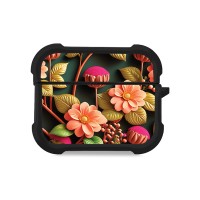 Θήκη Σιλικόνης Sonique 3D Flower Series για AirPods Pro 3 Σομόν
