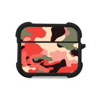 Θήκη Σιλικόνης Sonique Camouflage Army Series για AirPods Pro 3 Κόκκινο