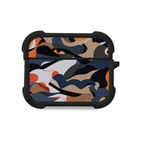 Θήκη Σιλικόνης Sonique Camouflage Army Series για AirPods Pro 3 Πορτοκαλί