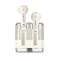 Ακουστικά Bluetooth Havit TW981 με Θήκη Φόρτισης Μπεζ