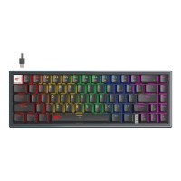 Gaming Μηχανικό Πληκτρολόγιο 60% Havit KB874L  με Custom διακόπτες και RGB φωτισμό (Αγγλικό US) Μαύρο