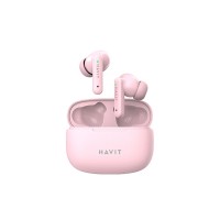 Ακουστικά Bluetooth Havit TW967 με Θήκη Φόρτισης Ροζ