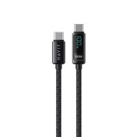 Καλώδιο Havit CB6247 Type C σε Type C 2m με ένδειξη LED Μαύρο