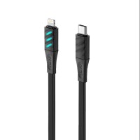 Καλώδιο Havit CB6255 USB-C / Lighting 1m με ένδειξη LED Μαύρο