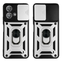 Θήκη Ring Armor CamPro Sonique για Motorola Edge 40 Neo 5G Ασημί
