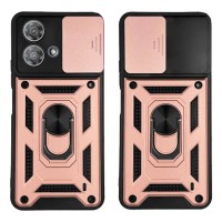 Θήκη Ring Armor CamPro Sonique για Motorola Edge 40 Neo 5G Ροζ Χρυσό