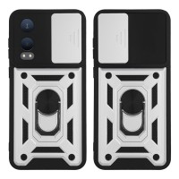 Θήκη Ring Armor CamPro Sonique για OnePlus OnePlus Nord CE 4 Lite 5G Ασημί