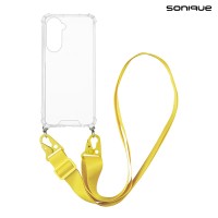 Θήκη Σιλικόνης με Strap Sonique Armor Clear Samsung Galaxy A37 5G Κίτρινο