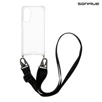 Θήκη Σιλικόνης με Strap Sonique Armor Clear Samsung Galaxy S26 Μαύρο