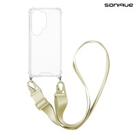 Θήκη Σιλικόνης με Strap Sonique Armor Clear Samsung Galaxy S26 Ultra Μπεζ