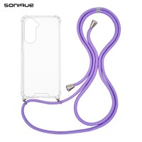 Θήκη Σιλικόνης με Κορδόνι Sonique Armor Clear Samsung Galaxy S26 Λιλά