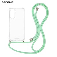 Θήκη Σιλικόνης με Κορδόνι Sonique Armor Clear Samsung Galaxy S26 Plus Βεραμάν