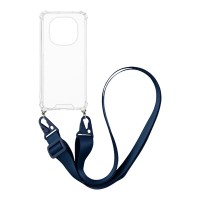Θήκη Σιλικόνης με Strap Sonique Armor Clear Xiaomi Redmi Note 15 4G / Redmi Note 15 5G / Poco M8 5G Μπλε Σκούρο