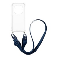 Θήκη Σιλικόνης με Strap Sonique Armor Clear Xiaomi Redmi Note 15 Pro Plus 5G / Poco M8 Pro 5G Μπλε Σκούρο