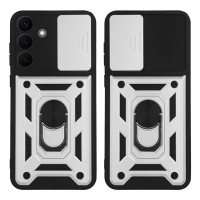 Θήκη Ring Armor CamPro Sonique για Samsung Galaxy S26 Plus Ασημί