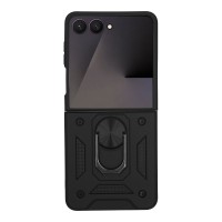 Θήκη Ring Armor CamPro Sonique για Samsung (Large Hole) Galaxy Z Flip 7 Μαύρο