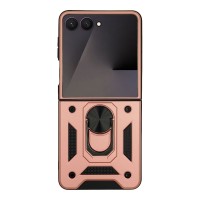 Θήκη Ring Armor CamPro Sonique για Samsung (Large Hole) Galaxy Z Flip 7 Ροζ Χρυσό
