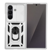 Θήκη Ring Armor CamPro Sonique για Samsung (Large Hole) Galaxy Z Fold 7 Ασημί