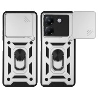 Θήκη Ring Armor CamPro Sonique για Xiaomi Poco M7 Pro 5G Ασημί