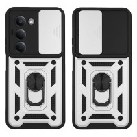 Θήκη Ring Armor CamPro Sonique για Xiaomi Redmi 15 4G / Redmi 15 5G Ασημί