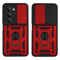Θήκη Ring Armor CamPro Sonique για Xiaomi Redmi 15 4G / Redmi 15 5G Κόκκινο