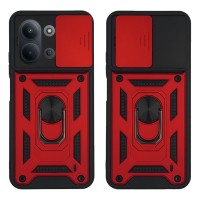 Θήκη Ring Armor CamPro Sonique για Xiaomi Redmi 15C 4G / Redmi 15C 5G / Poco C85 4G Κόκκινο