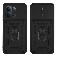 Θήκη Ring Armor CamPro Sonique για Xiaomi Redmi 15C 4G / Redmi 15C 5G / Poco C85 4G Μαύρο