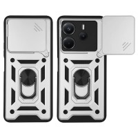 Θήκη Ring Armor CamPro Sonique για Xiaomi Redmi Note 14 4G (164.84mm) Ασημί