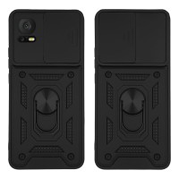 Θήκη Ring Armor CamPro Sonique TCL 405 / TCL 406 / TCL 408 Μαύρο