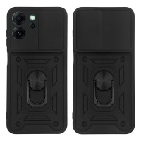 Θήκη Ring Armor CamPro Sonique για Oppo Oppo Reno14 F 5G / Oppo Reno14 FS 5G Μαύρο